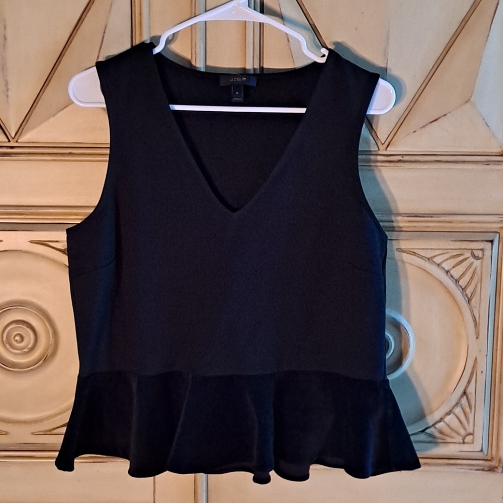 J Crew Peplum ruffle blouse